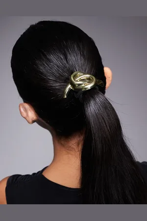 Kaiia Exclusive knot detail metal hair tie in