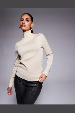 River Island Roll neck jumper in cream