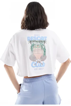 Cotton On Cotton On resort club crop t-shirt in