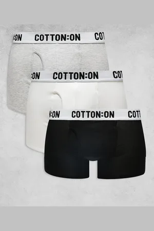 Cotton On Cotton On 3 pack boxers in black grey and white