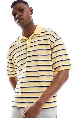 COLLUSION Boxy striped polo t-shirt