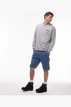 Caterpillar WWR carpenter denim shorts in light wash