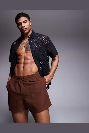 ASOS Swim shorts in short length in dark