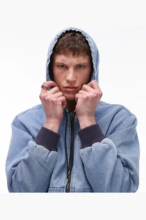 Caterpillar WWR hooded denim jacket in light wash