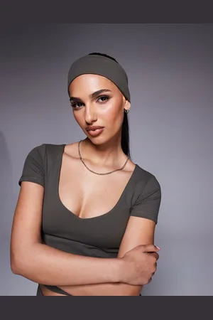 ASOS 4505 soft touch yoga headband in dark olive