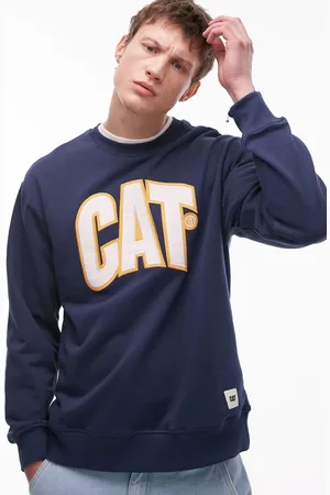 Caterpillar WWR embroidery logo sweatshirt in navy
