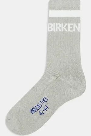 Birkenstock Unisex cotton crew stripe sock in light