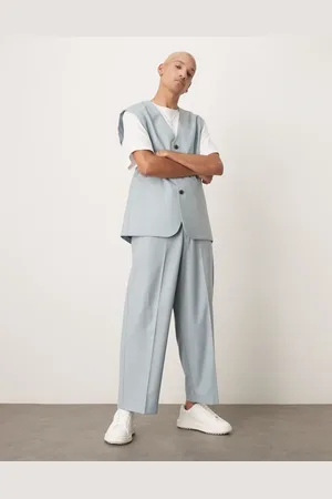 ASOS Pull on balloon suit trousers in light