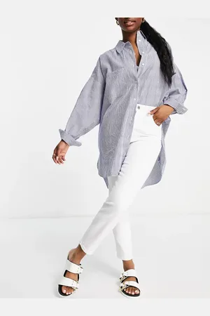 Stradivarius Slim mom jean with stretch in