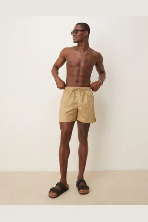 Nike Nike Swoosh Link 5 inch Volley swim shorts in beige
