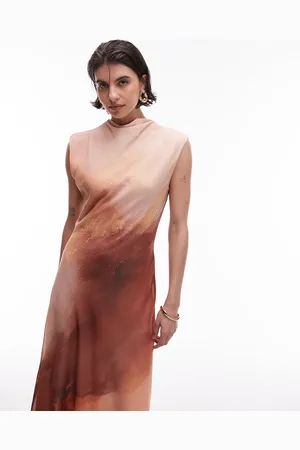 MANGO Chiffon midi dress in ombre print