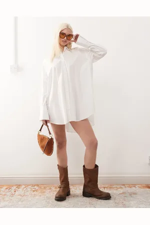 Weekday Volume shirt mini dress in