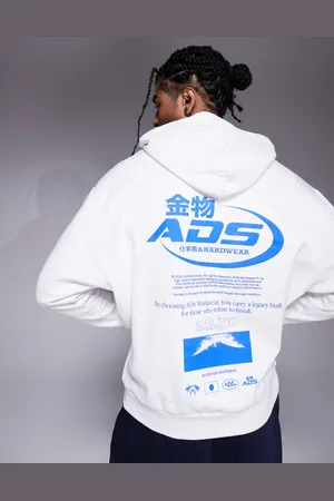 ASOS Oversized hoodie with ADS prints in