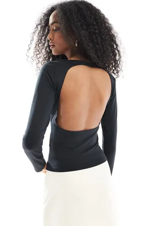 Hollister Long sleeve open back top in