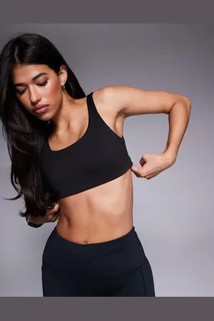 ASOS 4505 medium support running bra with removable padding in