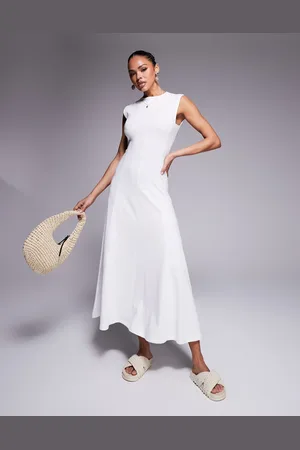 ASOS Cotton sleeveless midi sundress in