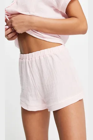 Loungeable Crinkle cotton pyjama short in baby