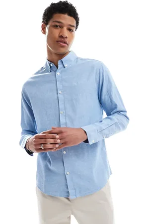 Threadbare Long sleeve shirt with linen in
