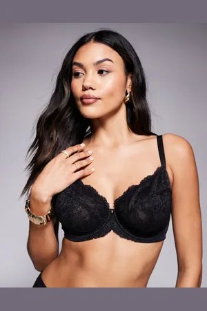 Ann Summers Fuller Bust Sexy Lace non padded plunge bra in black