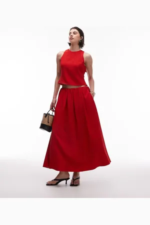 MANGO Full circle midi skirt co-ord in