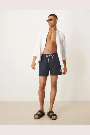 Calvin Klein Drawstring logo swim shorts in