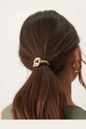 ASOS Knotted detail cuff hairband in gold tone