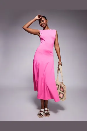 ASOS Cotton sleeveless midi sundress in