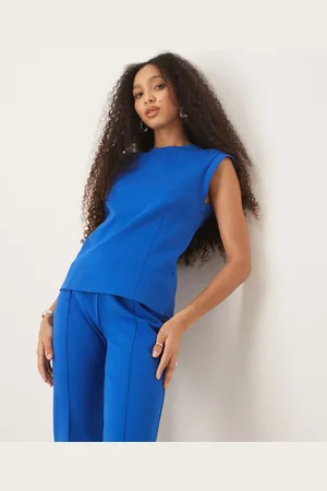 ASOS Seam detail interlock co-ord corset waist top in