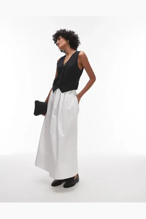 & OTHER STORIES & cotton poplin maxi skirt with volume hem in