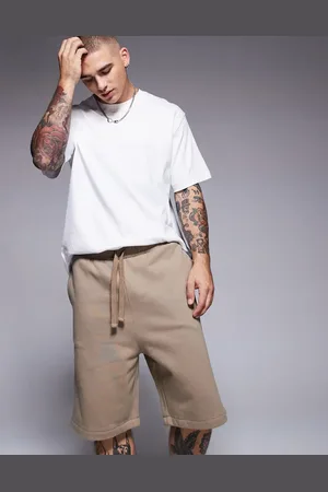 ASOS Premium heavyweight oversized shorts 400gsm in beige