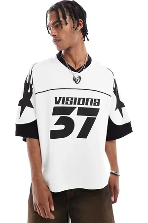Bershka Sportswear visions v-neck jersey in