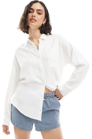 Hollister Oversized linen shirt in