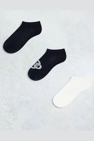 GANT 3 pack monogram logo trainer socks in and white
