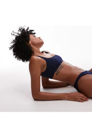 ARKET Mix & match sqaure neck bikini top in dark blue