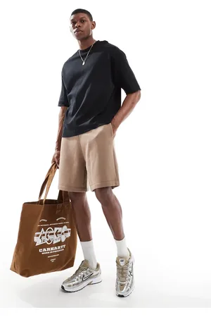 ASOS Essential mid length oversized shorts in light