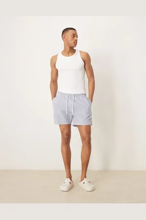 GANT Shield logo seersucker swim shorts in stripe