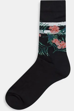 ASOS Sport socks with stripe and floral design
