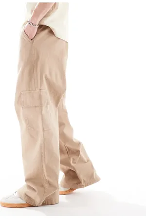 ASOS Super baggy pull on cargo in beige