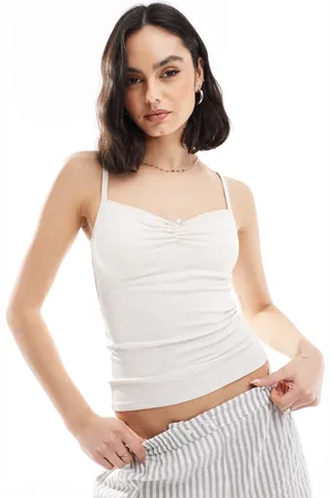 Cotton On Cotton On rosette detail cami sleep top in cream marl