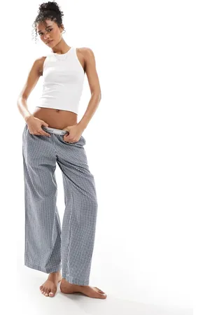 Hollister Low rise baggy pyjama bottoms in gingham