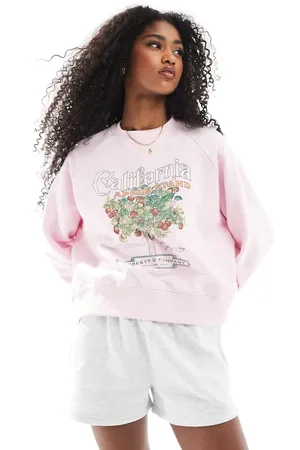 Cotton On Cotton On farmer market graphic crew neck sweater in babydoll