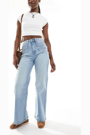 Cotton On Cotton On stretch wide leg jeans in sunfaded