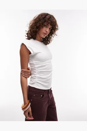 & OTHER STORIES & jersey tank top with ruche side detail in