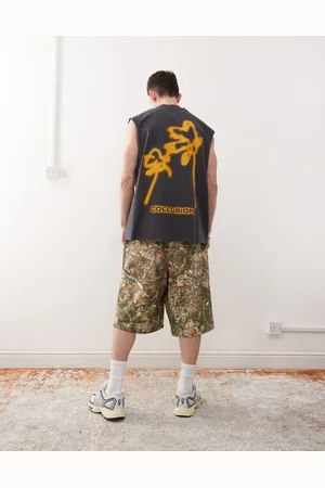 COLLUSION Washed tank vest top with print
