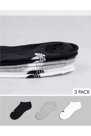 adidas 3 pack trainer socks in