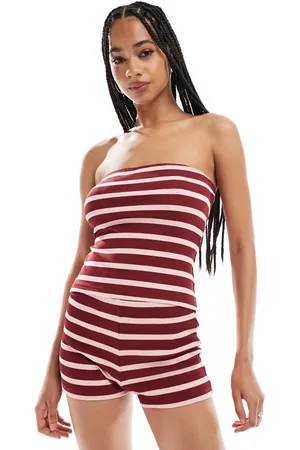 ASOS Stripe micro shorts co ord in