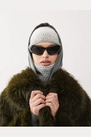 COLLUSION Open stitch space dye balaclava in