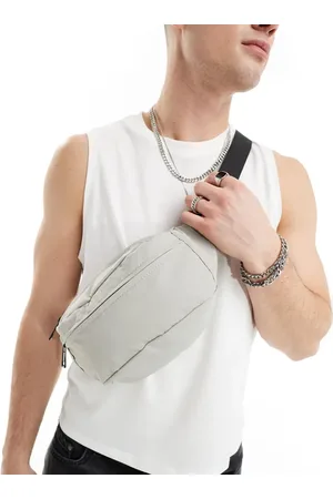 ASOS Soft bum bag with multiple compartments in and black