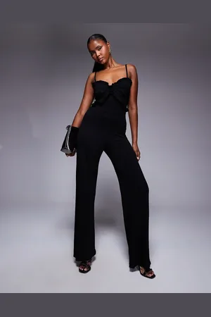 ASOS Cami strap with ruffles wide leg jumpsuit in