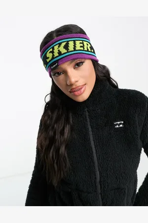 Planks Skier Headband in navy and yellow